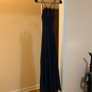 Elegant Navy Blue Women's Dress
